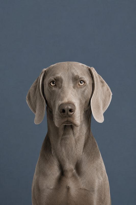 Custom Pet Portrait - Solid Color Framed Canvas Wall Art